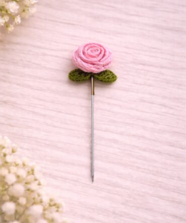Petal Pink Rose Hijab Pin