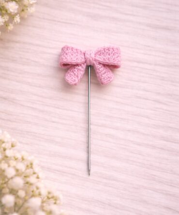 Pink Bow Hijab Pin