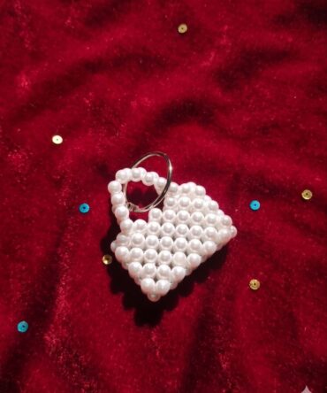 White Pearl Keychain