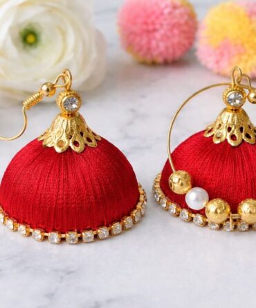 Royal Red Dome Earrings
