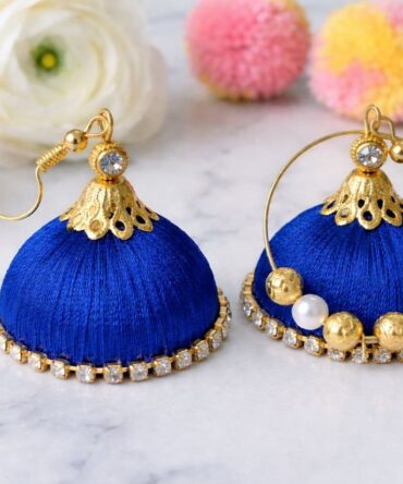 Royal Blue Dome Earrings