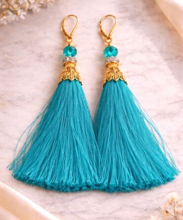 Royal Blue Tassle Earrings