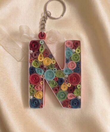 N Shaped Quilled Keychain