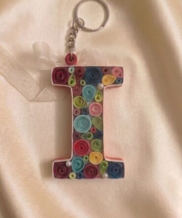 I Shaped Quilled Keychain