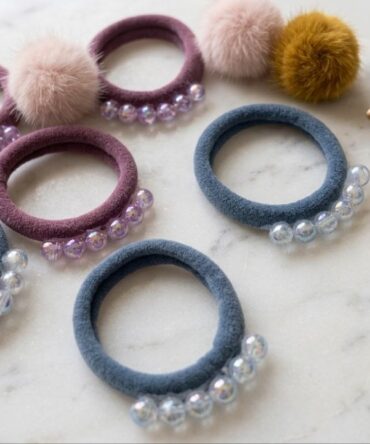 Beads Hair Bows (Pack of 6)