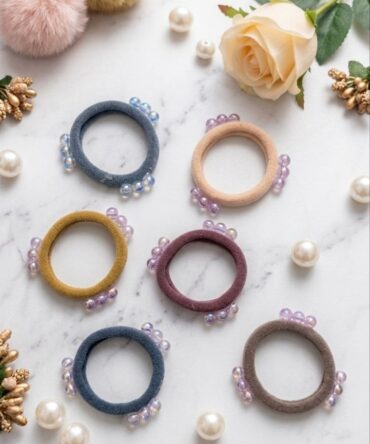 Beads Hair Bows (Pack of 6)