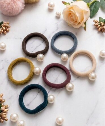 Beads Hair Bows (Pack of 6)